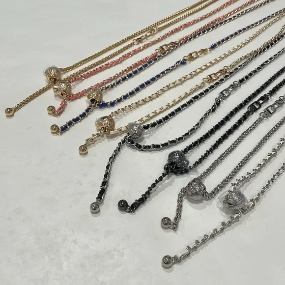 Unbranded adjustable chains: metal & faux leather + inserts available - Picture 3 of 13